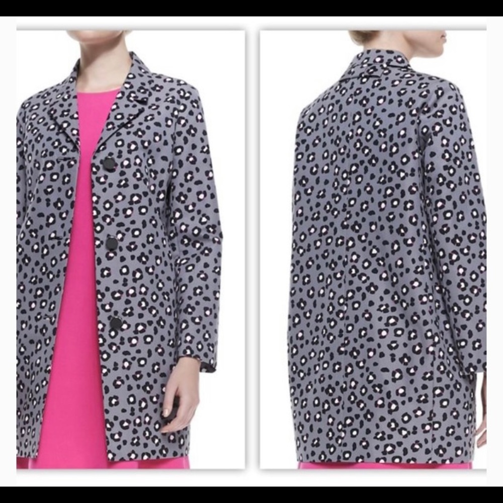 Kate Spade cyber cheetah feti coat large